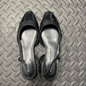 Marc Fisher Black Patent Flats